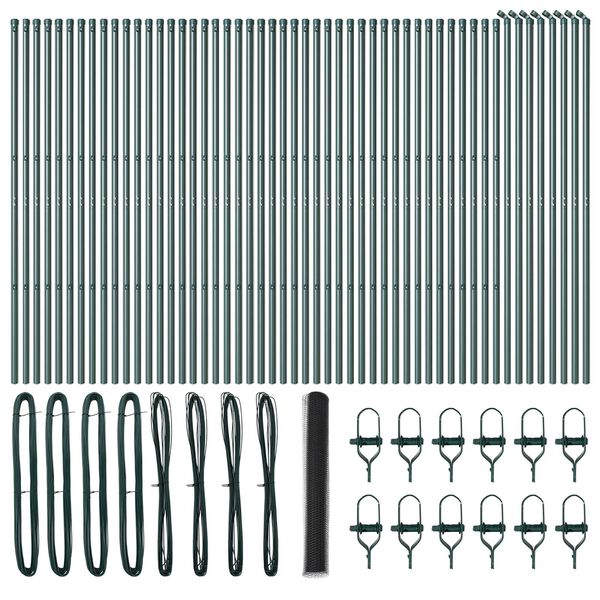 vidaXL Recinzione con pali. Grigio 1.2 x 100 m