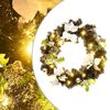 vidaXL Ghirlanda Natalizia con Luci LED Nera 60 cm in PVC