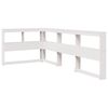 vidaXL Testiera Libreria a L Bianca 75 cm in Legno Massello di Pino