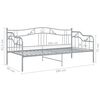 vidaXL Telaio Divano Letto Grigio in Metallo 90x200 cm