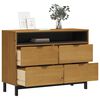 vidaXL Cassettiera FLAM 110x40x80 cm in Legno Massello di Pino