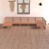 vidaXL Set Salotto da Giardino 7pz Marrone Ambra Legno Massello Pino