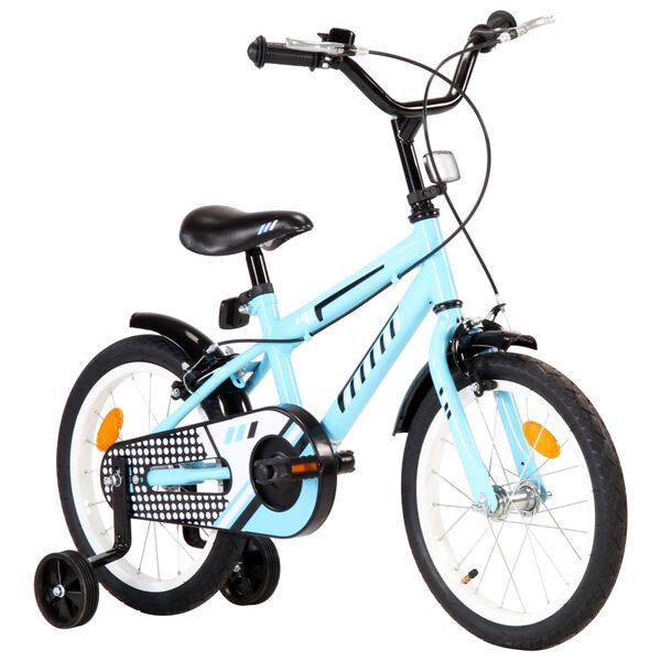 vidaXL Bici per Bambini 16 Pollici Nera e Blu