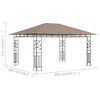 vidaXL Gazebo con Zanzariera 4x3x2,73 m Talpa 180 g/m²