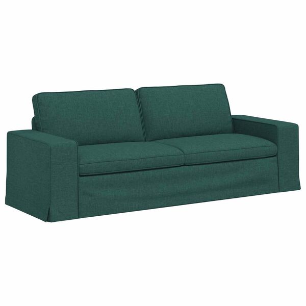vidaXL Divano Verde Scuro 222 x 80 x 82 cm Tessuto