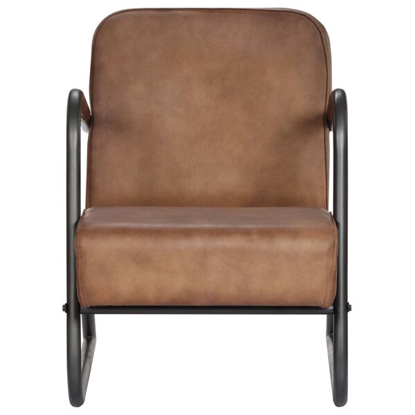 vidaXL Poltrona Relax Marrone Chiaro in Vera Pelle