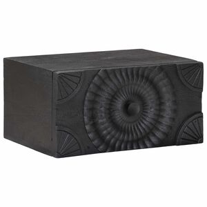 vidaXL Comodino a muro fatto a mano Nero 40 x 30 x 20 cm