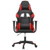 vidaXL Sedia da Gaming Massaggiante Rosso e Nero in Similpelle