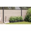 vidaXL Vaso da giardino 4 pcs Nero Acciaio