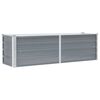 vidaXL Letto Rialzato Giardino in Acciaio Zincato 160x40x45 cm Grigio