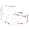 vidaXL Letto a molle Grigio Scuro e Bianco 203 x 144 x 128 cm