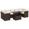 vidaXL Set Divani da Giardino 8 pz con Cuscini Marrone in Polyrattan