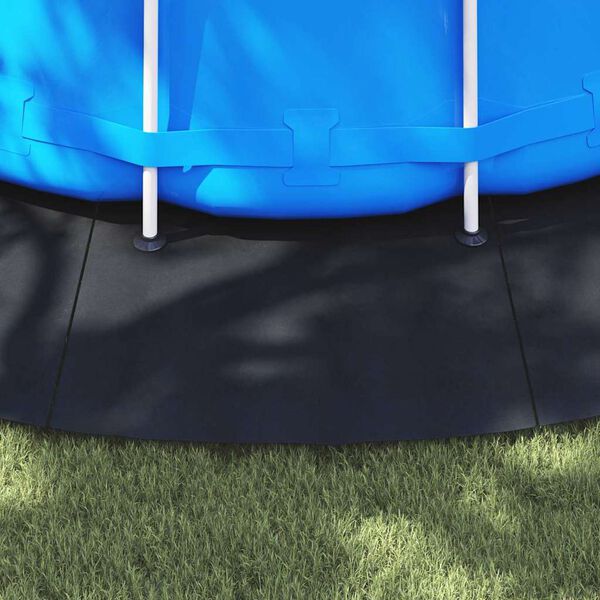 vidaXL Telo per Fondo Piscina Nero Ø 610 cm Geotessile in Poliestere