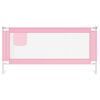 vidaXL Sponda Letto di Sicurezza per Bambini Rosa 190x25 cm Tessuto