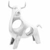 vidaXL Scultura di toro Argento 22 x 9,5 x 34 cm Alluminio