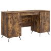 vidaXL Scrivania Rovere Fumo 142,5 x 50 x 75 cm Legno ingegnerizzato