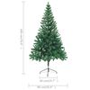 vidaXL Albero di Natale Preilluminato con Palline 150 cm 380 Rami