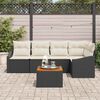 vidaXL Set Divano da Giardino 6 pcs Nero e bianco