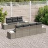 vidaXL Set Divano da Giardino con cuscino 8 pcs Grigio polyrattan