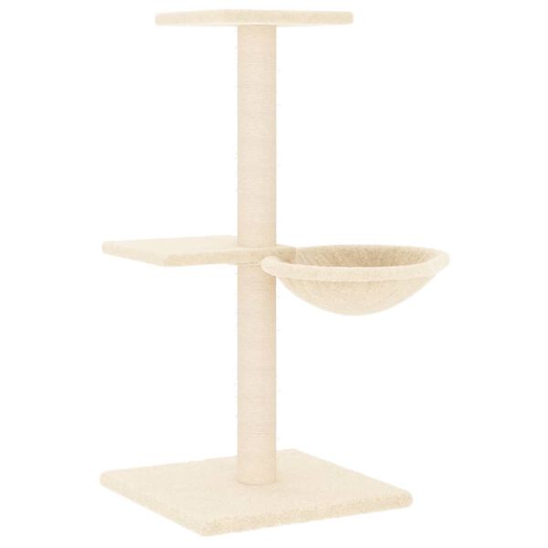 vidaXL Albero per Gatti con Tiragraffi in Sisal Crema 72 cm