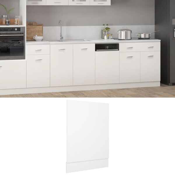 vidaXL Pannello Lavastoviglie “Lyon” Bianco 45x3x67 cm
