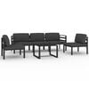 vidaXL Set Divani da Giardino 6 pz con Cuscini in Alluminio Antracite