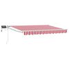 vidaXL Tenda retrattile manuale con LED Rosso e Bianco 3 x 2,5 m