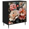 vidaXL Cassettiera BORNE Stampa di peonia chiara 66 x 36,5 x 76 cm