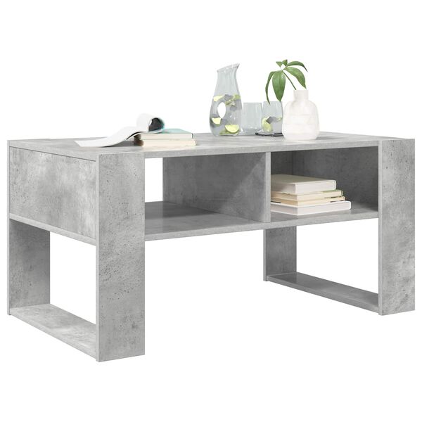 vidaXL Tavolino da salotto Grigio cemento 92 x 53 x 45 cm