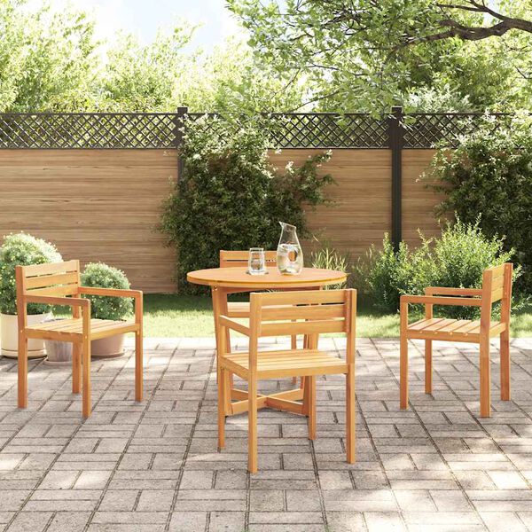vidaXL Sedie da Giardino 4 pz 50x53x80 cm Legno Massello di Acacia