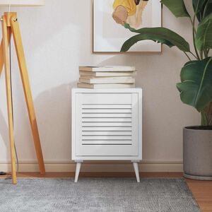 vidaXL Anta con Design a Lamelle Bianca 39,5x39,4 cm in Legno di Pino