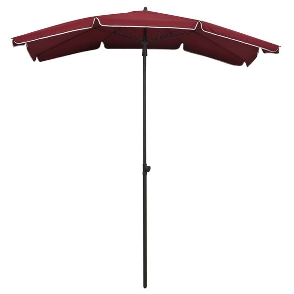vidaXL Ombrellone da Giardino con Palo 200x130 cm Rosso Bordò