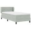 vidaXL Letto a molle con materasso Grigio chiaro 90 x 190 cm Velluto
