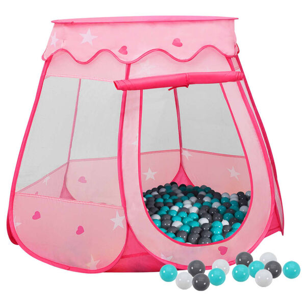 vidaXL Tenda da Gioco per Bambini Rosa con 250 Palline 102x102x82 cm