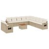 vidaXL Set Divani da Giardino 12 pz con Cuscini Beige in Polyrattan