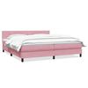 vidaXL Giroletto a Molle con Materasso Rosa 180x210 cm in Velluto