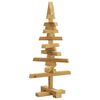 vidaXL Albero di Natale in legno Marrone 60 cm Legno di pino massello