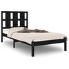 vidaXL Giroletto Nero in Legno Massello 90x190 cm Single