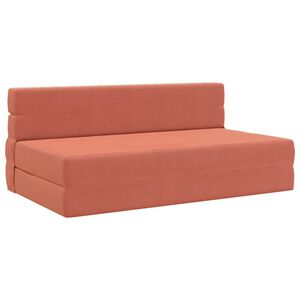 vidaXL Divano Letto Pieghevole Rosso Arancio 152 x 86,5 x 60 cm