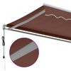 vidaXL Tenda da Sole Retrattile Automatica Marrone 500x350 cm