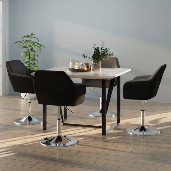 vidaXL Sedie da Pranzo 4 pz Grigie in Similpelle