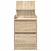 vidaXL Comodini con 2 Cassetti 2 pz Rovere Sonoma 38x34x80 cm