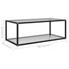 322897 vidaXL Coffee Table Transparent 100x50x35 cm Tempered Glass