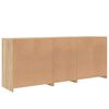 vidaXL Credenza con Luci LED Rovere Sonoma 162x37x67 cm
