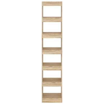 Libreria VidaXL Rovere Sonoma 50x33x82 Cm In Multistrato – Due Scomparti, Telaio In Acciaio E Bordi Rialzati, Stile Industriale