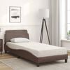 vidaXL Letto con Materasso Dover Marrone 80x200 cm in Similpelle