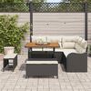 vidaXL Set Divano da Giardino 8 pcs Nero polyrattan