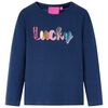 vidaXL Maglietta da Bambina Maniche Lunghe Blu Marino 116