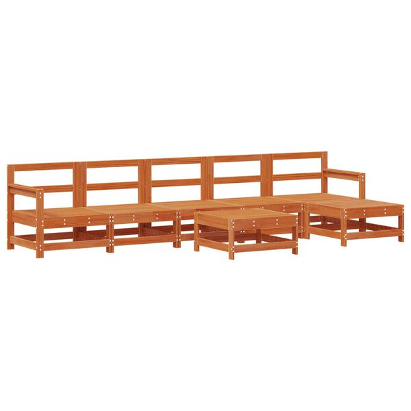 vidaXL Set Lounge da Giardino 6 pcs Marrone Cera