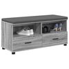 vidaXL Panca per ingresso con cuscino Grigio Sonoma 100 x 38 x 46 cm